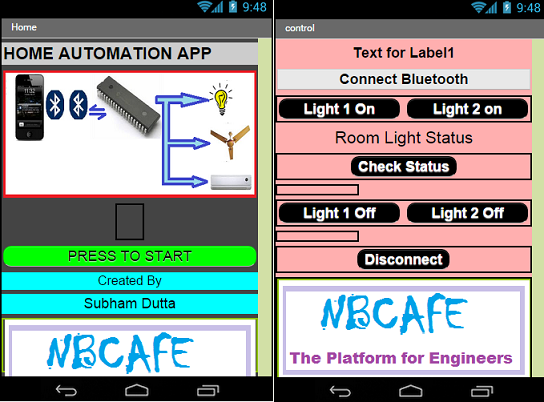 Android based home automation system